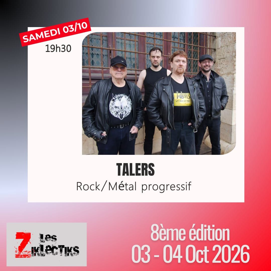 Talers en concert aux Ziklectics le 3 octobre 2026 à 19h30